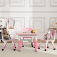 thumbnail image 3 of Kids Table and Chairs Set, Height Adjustable Kids Desk with 4 Chairs for Ages 2-10, Multi-Activity Kids Arts Table with Graffiti Desktop and Non-Slip Legs for Classrooms Daycares Home, 3 of 6
