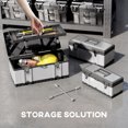 thumbnail image 4 of HOMCOM 3 Pieces Toolbox, 23"/ 19"/ 16" Stainless Steel Tool Box Case Set, 4 of 10