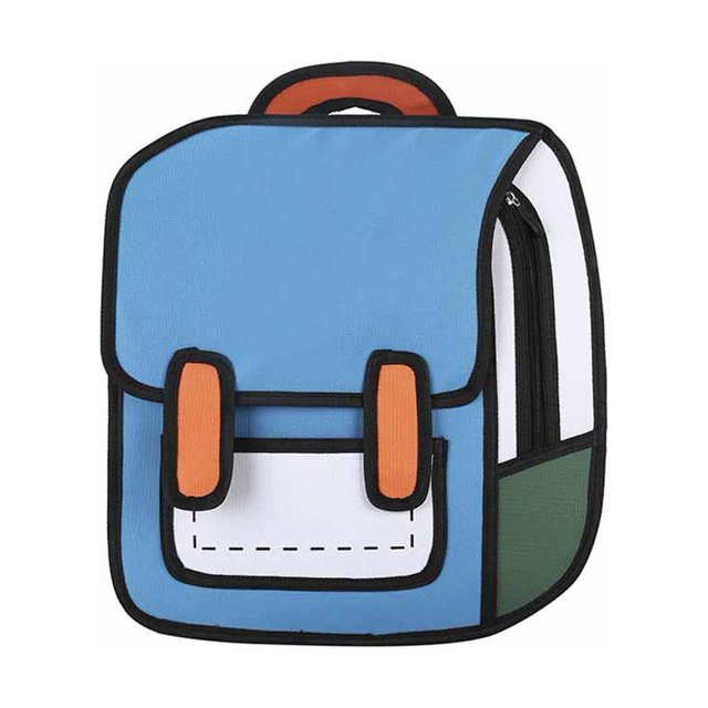 Oxford Cloth Bags Girls Boys Jump Style 3D Backpack 16Inch 2D Drawing Anime Backpack Daypack Cartoon M2X4 For Students Comic G9I7