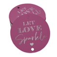 thumbnail image 1 of Inkdotpot Silver Foil Paper Hang Tags Let Love Sparkle Wedding Favor Tags 100 Pieces, 1 of 1