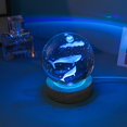 thumbnail image 3 of 3d Glowing Crystal Ball Night Light Ornament Creative Coloful Night Scene Lamp With Base For Home Decor Gift, 3 of 9