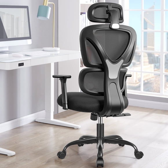 COOLHUT Ergonomic Office Chair, 360° Swivel High Back Home Desk Chair, 3D Adjustable Armrest & Headrest, Seat Height Adjustable Computer Chair with Lumbar Support, Home Gaming Chair