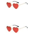 thumbnail image 2 of maskred PVC Heart-Shaped Glasses Non-Slide Silicone Nose Pads And Mulitple Colours For Chic Look Gold Metal red 2Set, 2 of 6