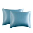 thumbnail image 3 of COM1950s Simulated Silk Pillowcase 2 Pack, 20x36 Inch Hair and Skin Care Pillow Cases with Envelope Closure, Soft Faux Silk Polyester Pillow Covers for Beauty Sleep, 3 of 9
