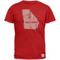 thumbnail image 1 of Georgia Bulldogs - Distressed State Vintage Adult Soft T-Shirt, 1 of 1