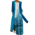 thumbnail image 2 of Mikilon Robe Décontractée pour Femmes à Imprimé Floral, Col Rond, Sans Manches, Ensemble Deux Pièces en Chiffon Uni, 2 of 8