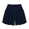 thumbnail image 1 of Womens Plus Size Shorts Tie Dye Boho Ruffle Short Pant Slacks Elastic Waisted Summer Vacation Wide Leg Pants Short, 1 of 6