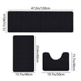 thumbnail image 2 of Bathroom Rugs and Mats Sets,Large Foam Bath Mat 3 Set Bathroom Rugs for 3 Pcs Toilet Mats Universal Soft Comfortable Water Absorption Non Slip Thick Machine Washable Easier to Dry, 2 of 7