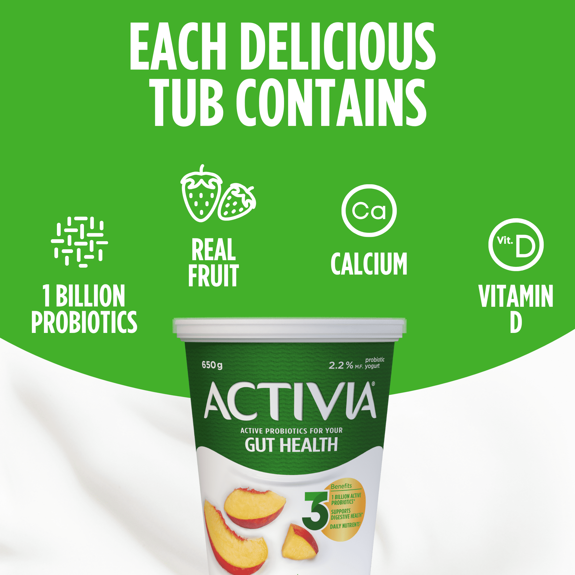 Activia Yogourt Probiotique, Pêche