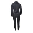 thumbnail image 2 of Innerwin Jogger Set Draped Neck Ladies Two Piece Outfit Sports Long Sleeve Loose Fit Sweatsuits Black M, 2 of 9