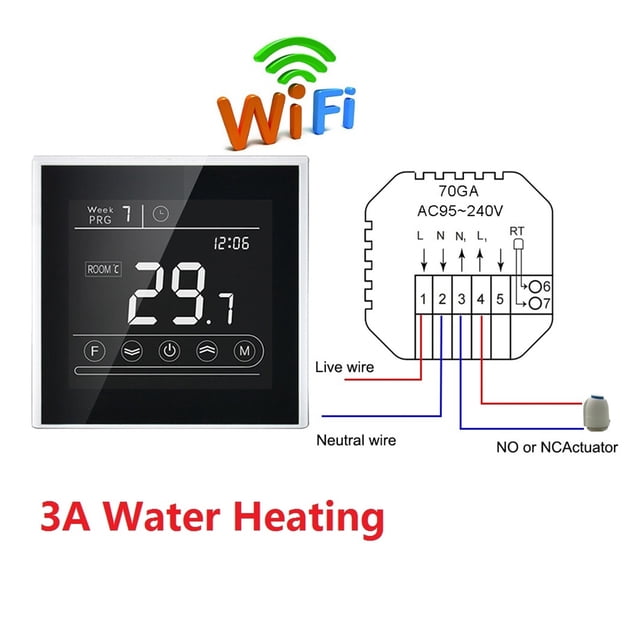 Home Smart Intelligent WiFi Thermostat Room Electric Water Gas Boiler Floor Heating Temperature Controller ,Easy to Install
