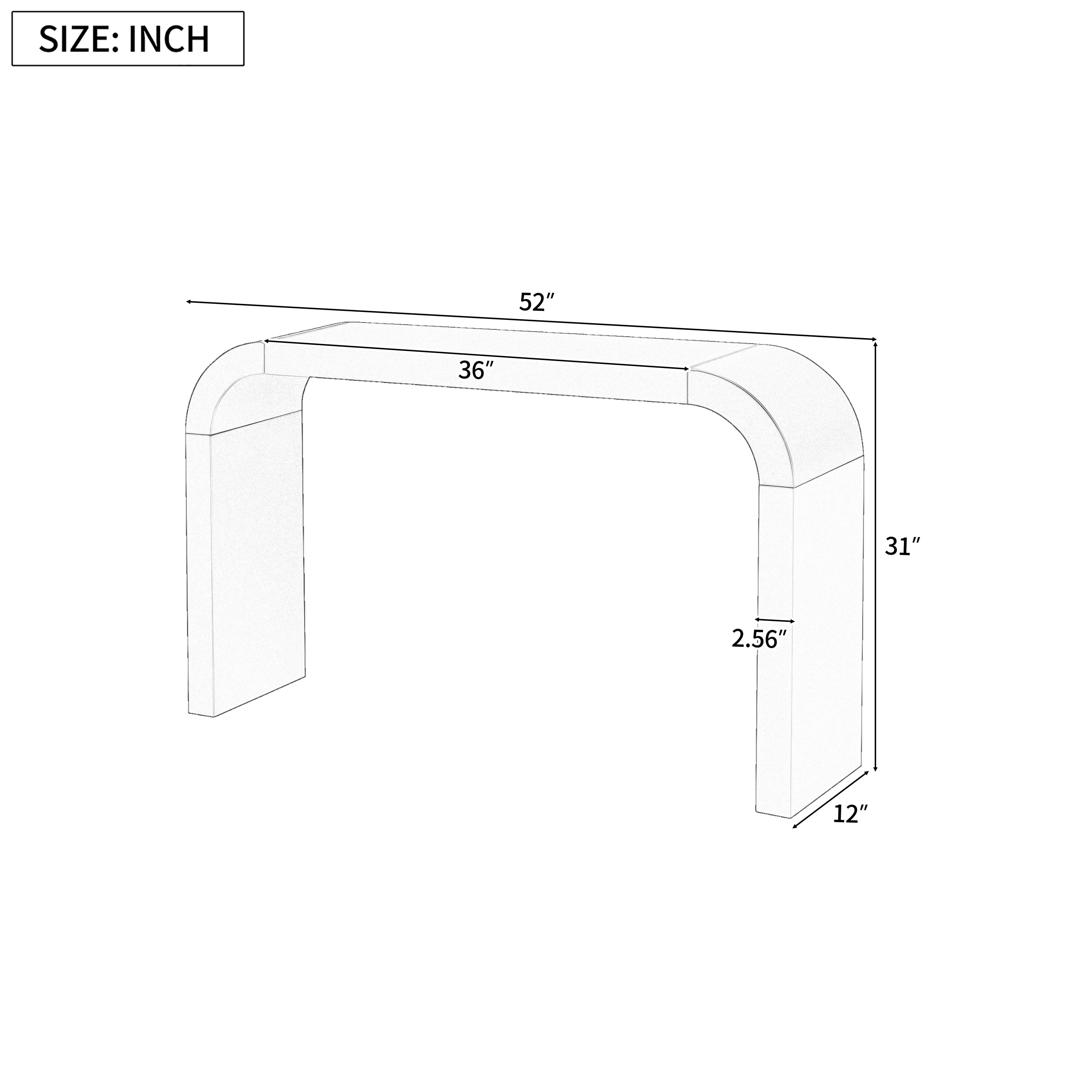 Noble House Modern Minimalist Console Table, Elegant and Versatile Design, Perfect, Sturdy and Stable Frame,White