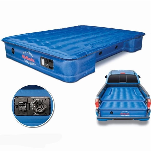 AirBedz Matelas Pneumatique pour Caisse de Camion PPI-105 Original Series; Format Double; Pompe à Air Intégrée Alimentée par Batterie Rechargeable; Nylon Robuste; Bleu; avec Sac de Rangement/trousse de Réparation/matelas Pneumatique pour Hayon Abaissé