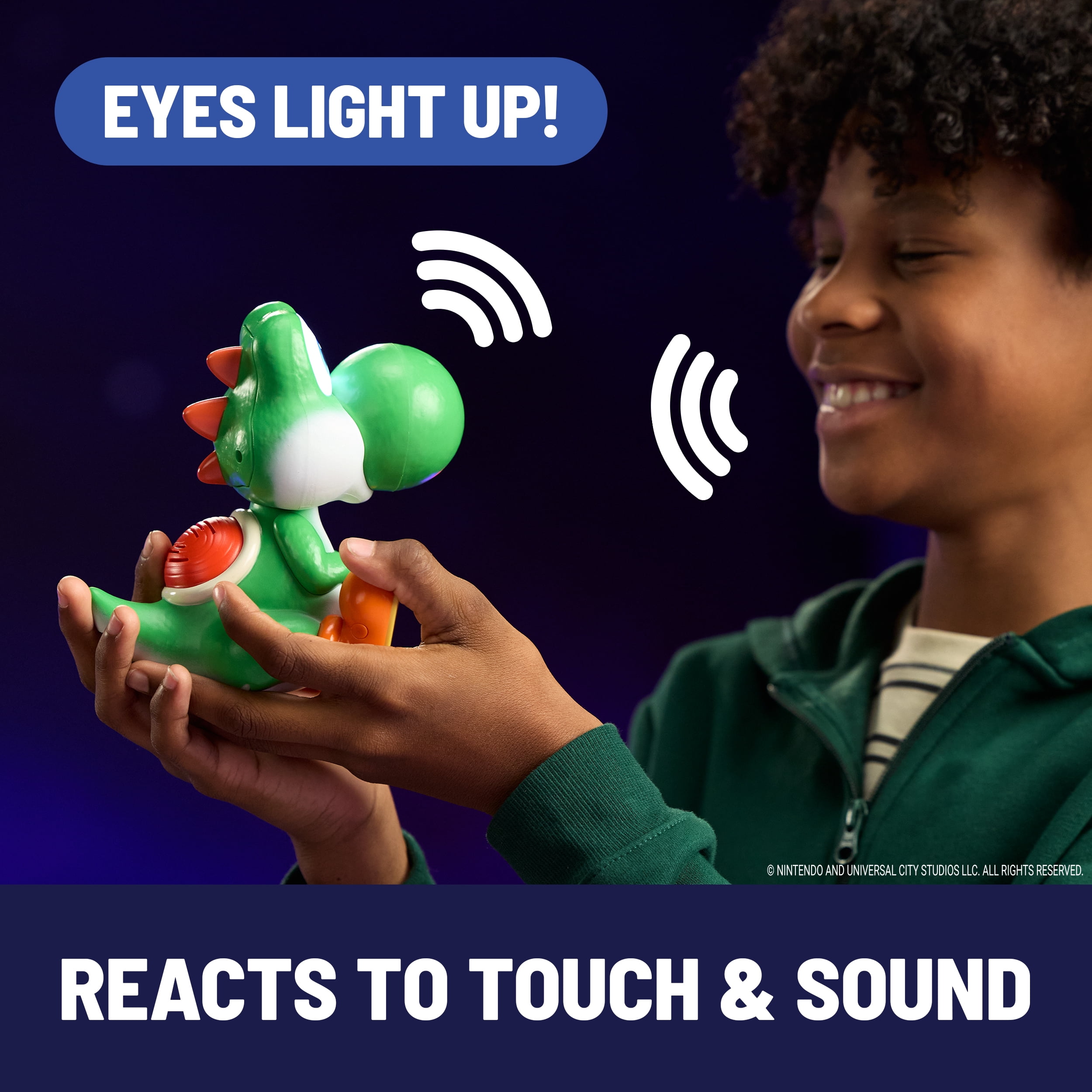 Super Mario Galaxy, le film, Yoshi à faire éclore, Figurine interactive Yoshi dans un œuf avec effets sonores, à partir de 4 ans, piles fournies Walmart Exclusive