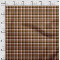 thumbnail image 3 of oneOone Cotton Jersey Brown Fabric Check Dress Material Fabric Print Fabric By The Yard 58 Inch Wide, 3 of 4