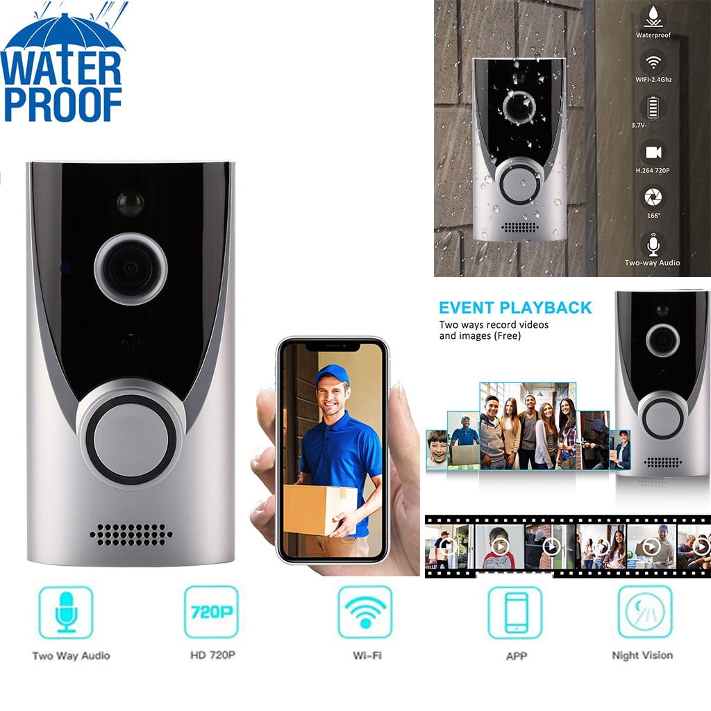 EGNMCR Home WiFi Smart Wireless Security Doorbell Visual Intercom Recording Video Kits Video doorbell
