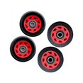 thumbnail image 2 of fastboy Roue de Patin en Ligne en PU Haute Performance Résistante à l'Usure 58mm 82A Remplacement Noir+rouge 58x58x32mm 1Ensemble, 2 of 6
