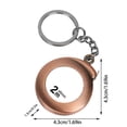 thumbnail image 2 of WIFKLSIIPG Tape Measure Keychains Functional Mini Retractable Measuring Tape Keychains 2M Stainless Steel Tape Measure Measuring Tape(Silver), 2 of 7