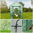 thumbnail image 2 of GloryStar Serre de Jardin à Entrée Piétonne avec 4 Tablettes, Abri Portatif pour Plantes d'Extérieur avec Porte Enroulable, Structure Résistante aux Intempéries pour la Cour Arrière, le Patio et la Culture au Jardin, 2 of 6