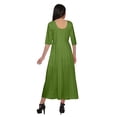 thumbnail image 4 of Moomaya Kurtis en Coton Uni pour Femmes Tenue de Fête Manches 3/4 Robe Mode pour Femmes, 4 of 5