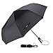 thumbnail image 3 of TradMall Travel Umbrella Windproof with 46 Inches Large Canopy 10 Reinforced Fiberglass Ribs Ergonomic Handle Auto Open & Close, Black, 3 of 4