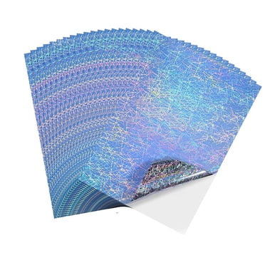 A4 Sticker Paper, 20 Sheets Holographic Sticker Paper Aluminized Film  for Inkjet Printers