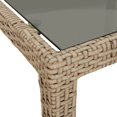 thumbnail image 3 of vidaXL Garden Table Beige 250x100x75 cm Tempered Glass and Poly Rattan, 3 of 4