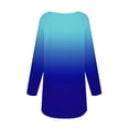 thumbnail image 4 of FAIWAD Women's Long Sleeve Tunic Tops Gradient Round Neck Trendy Spring Casual Pullover Tops, 4 of 5