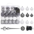 thumbnail image 4 of vidaXL Artificial Pre-lit Christmas Tree with Ball Set 210cm 910 Branches, 4 of 5