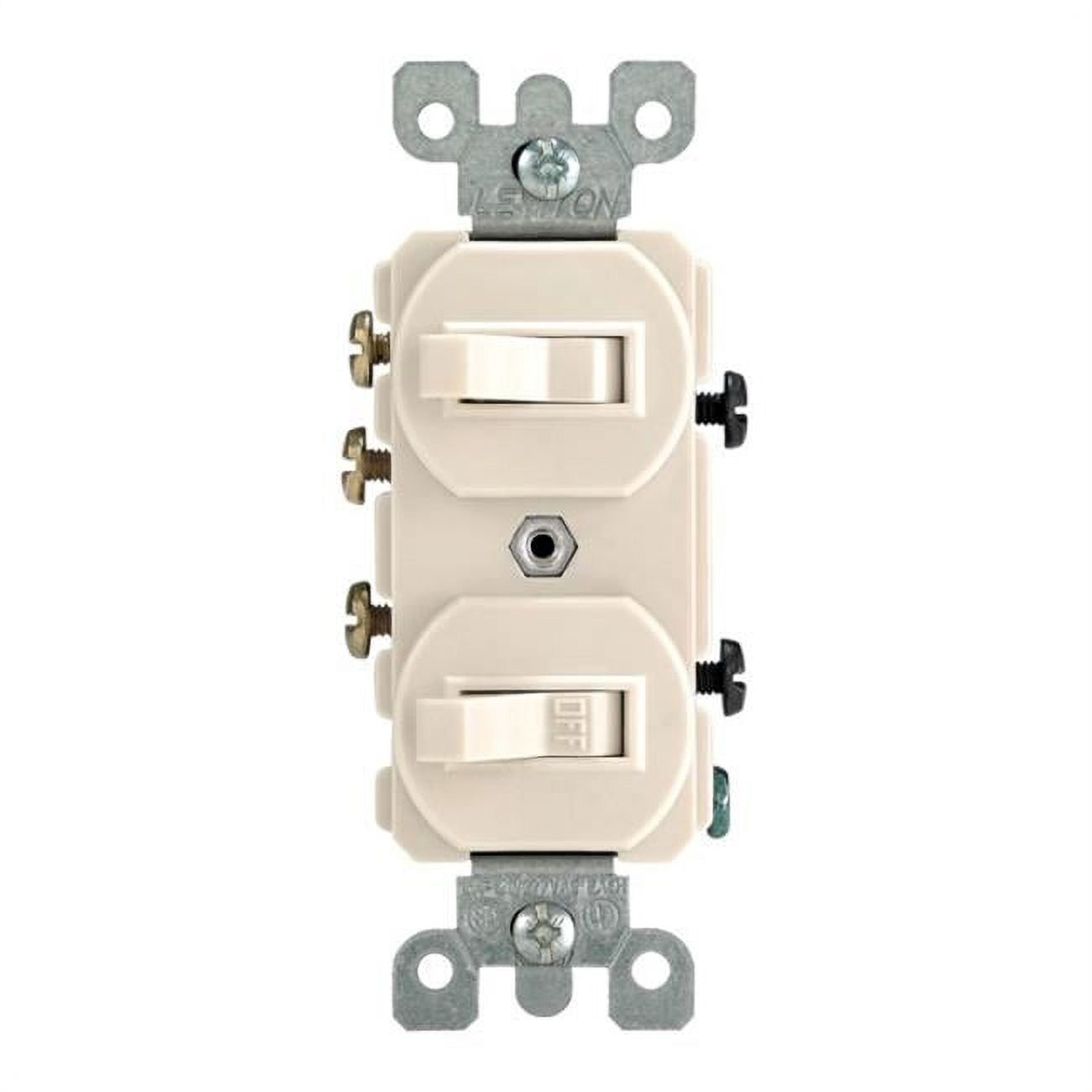Leviton 05241-0TS Interrupteur Combiné 3 Voies Amande