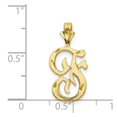 thumbnail image 3 of Diamond2Deal 10K Pendentif Initiale Lettre F Rainurée en Or Jaune pour Femmes, 3 of 5