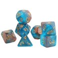 thumbnail image 2 of 7 Pieces Acrylic Polyhedral Party Game Play Entertainment Toys for Role Playing Game , Star Light Blue, 2 of 8
