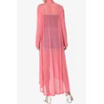 thumbnail image 2 of TheMogan Cardigan Long à Manches Longues en Maille pour Femmes Mi-Mollet Caftan Transparent, 2 of 6
