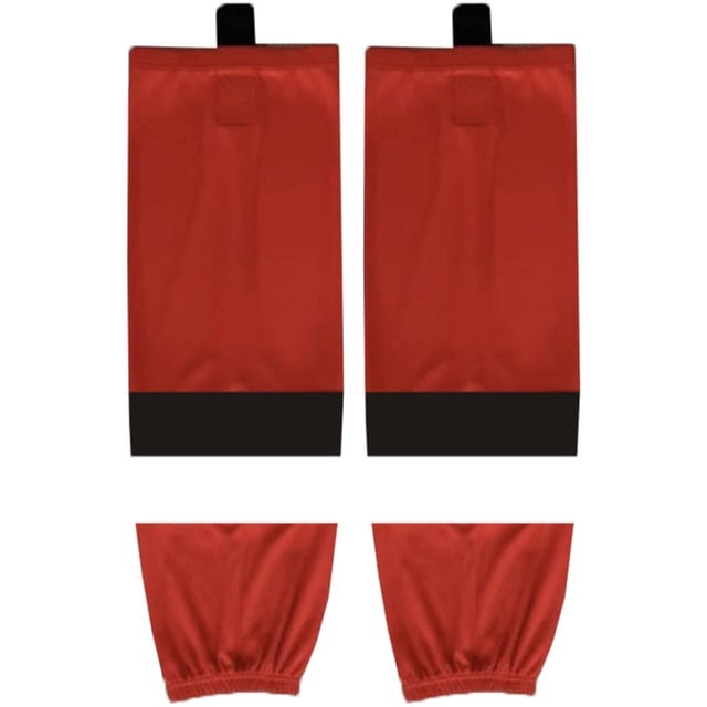 Red Series Ice Hockey Socks For Men and Youth Color block Hockey Trainning Socks