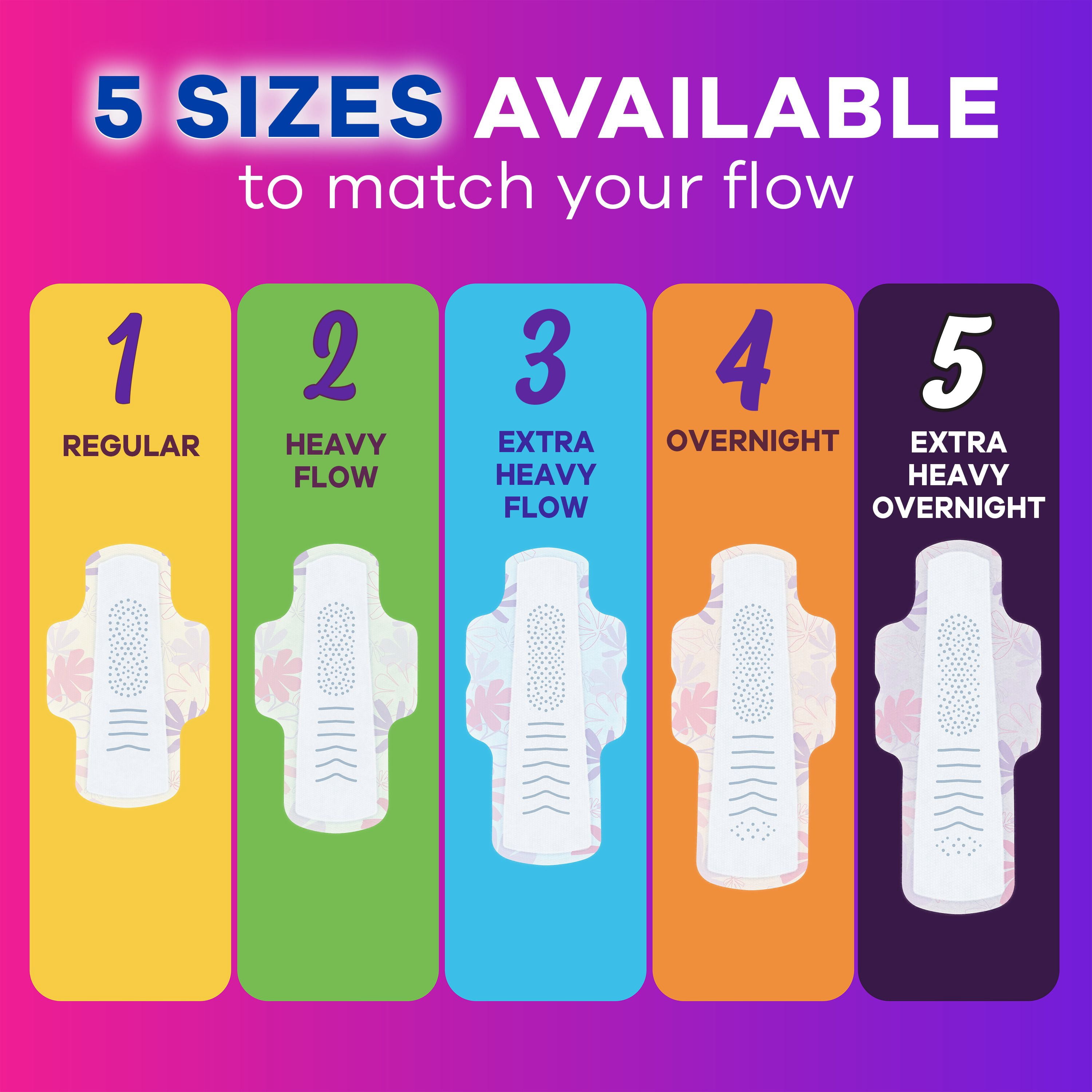 Serviettes Always Radiant Avec Flexfoam, Taille 2, Forte, Avec Ailes, Parfum Légèrement Frais, 26 Unités