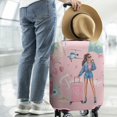 thumbnail image 3 of Travel Luggage Cover Suitcase Protector Fits 18-32 Inch Luggage Wheel Covers Patterned Travel Related Items Flower Luggage Protector Elastic Luggage Anti-scratch Suitcase Cover XL, 3 of 5