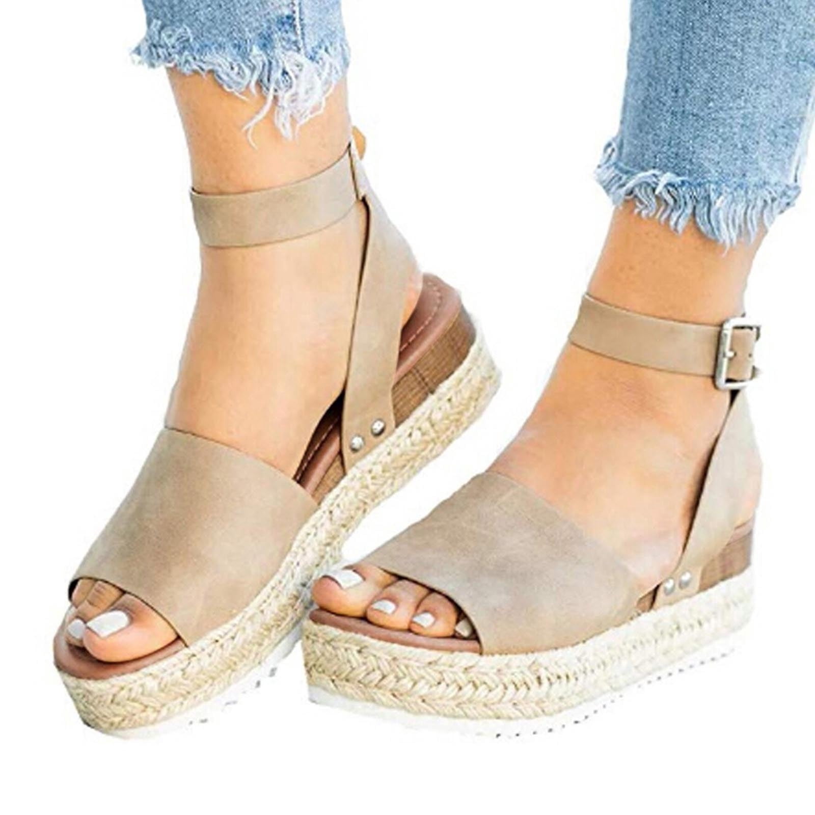 Cameland Sandales d'Été Mode Femme Bout Ouvert Plateforme Décontractée Chaussures Décontractées
