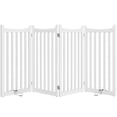 thumbnail image 1 of Yaheetech 36" Tall Freestanding Wooden Fence with 2 Support Feet, White, 1 of 7