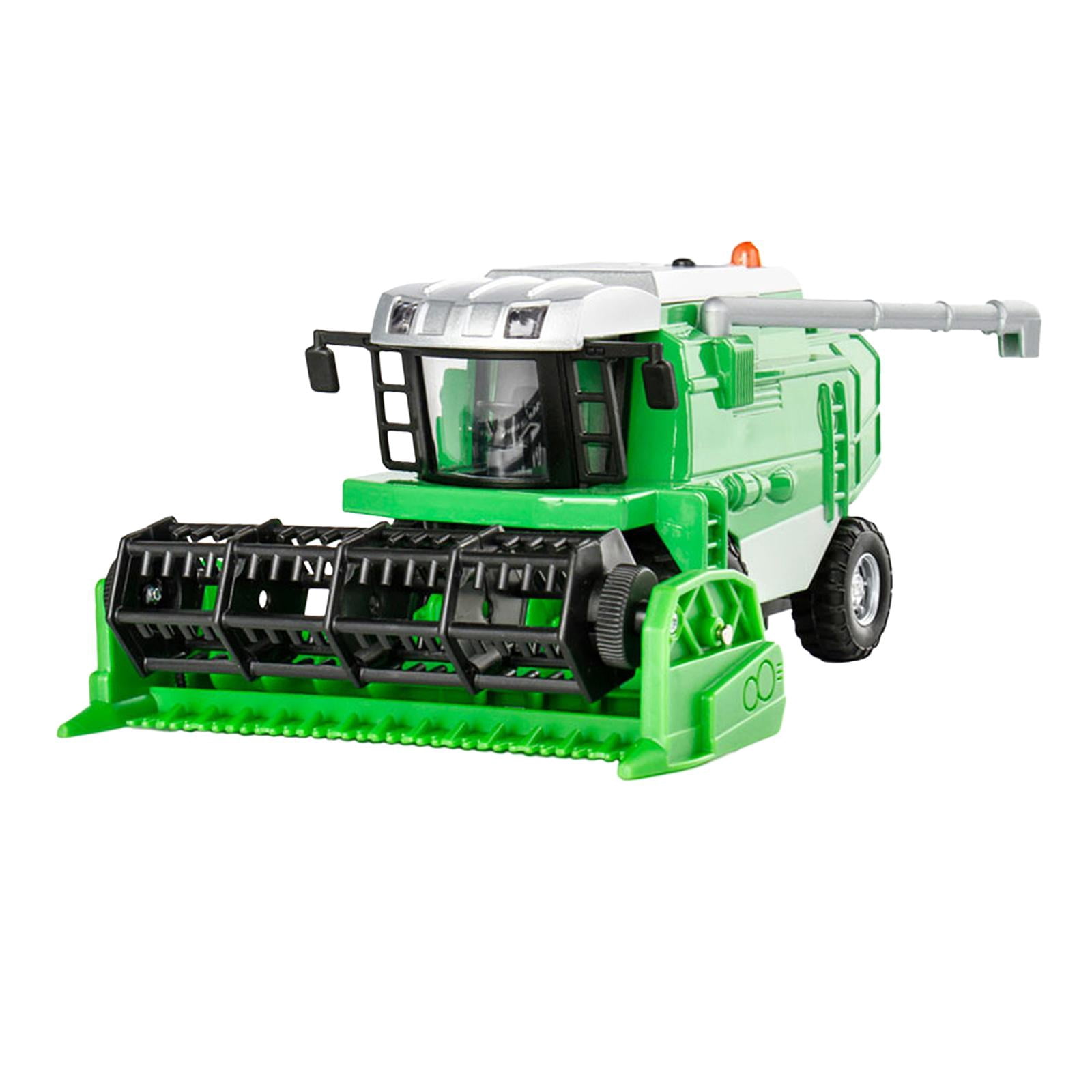 Bunblic Jouet Moissonneuse pour Enfants Petite Voiture de Ferme Jouet en Alliage avec Effet Lumineux Mobile Simulation Moissonneuse de Blé pour Enfants Garçons Filles Enfants Vert