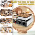 thumbnail image 3 of GDDGHS Mini Pancake Maker Machine, 25PCS Mini Dutch Pancake Baker Maker Commercial, Stainless Steel, Temp & Time Control, 110V 950W Commercial Pancak, 3 of 7
