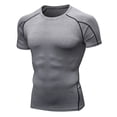 thumbnail image 1 of cfhntfmh Men's Shirt Short Sleeve Athletic Base Layer Sports T Shirts Workout Tops for Men Summer Basic Tee, 1 of 3
