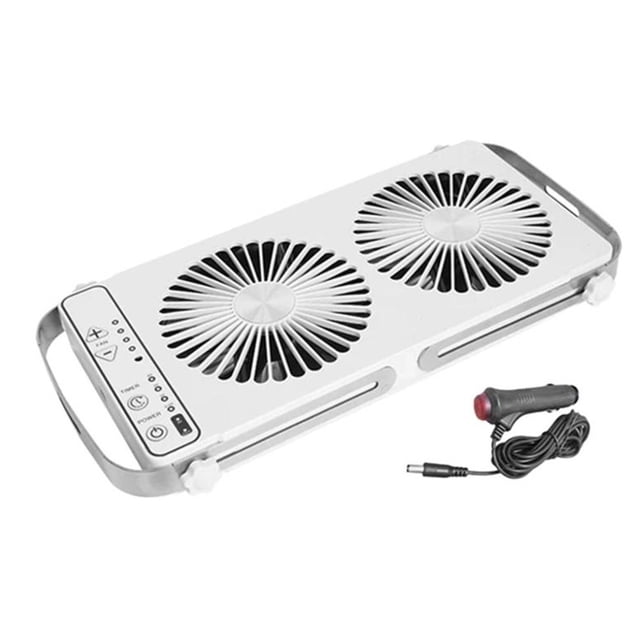 Rv Roof Window Fan Ventilation Cooling Fan Versatile Portable Double Row Fan White