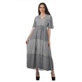 thumbnail image 1 of Moomaya Robes d'Été Imprimées à Manches Courtes pour Femmes, Tenue de Fête Décontractée, 1 of 4