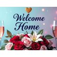 thumbnail image 4 of Welcome Home Banner Floral Butterfly Decor Wall Background for Party Wedding Garden Backdrop Photo Prop Event Decorations Vibrant Flower Display, 4 of 4