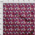 thumbnail image 3 of oneOone Cotton Flex Maroon Fabric Leaves Craft Projects Decor Fabric Printed By The Yard 40 Inch Wide, 3 of 5