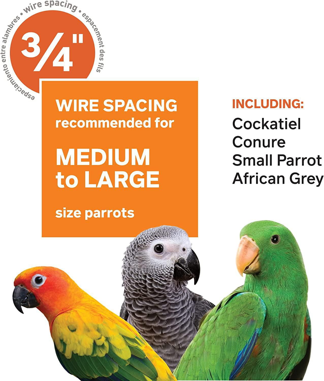 Prevue Wrought Iron Parrot Cage, Black