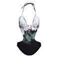 thumbnail image 3 of CEHVOM Maillot de Bain une Pièce pour Femmes à Lacets Imprimé Rembourré Rehausseur, 3 of 8