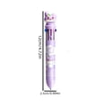 thumbnail image 3 of JZCHUNTOY 10 Color Retractable Ballpoint Pen 1 Pack, Cute Cartoon Multicolor Medium Point Pen, Smooth Writing Portable Multi Function Pen, Colored Pen for Note Taking Drawing Office Home Use, 3 of 7