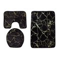 thumbnail image 2 of yuksok 3Pcs Bathroom Mat Set Water Absorbent Doormat Washable Bath Rug Pad for Bathroom Black, 2 of 8