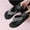 Black, variant on UKAP Woman Slippers Rhinestone Wedges Wedge&platform Flip Flops Shopping Thong Lightweight Black 6